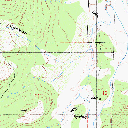 Topographic Map of Snowslide Canyon, CA