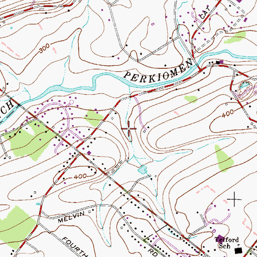 Topographic Map of Hillcrest Estate, PA