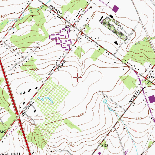 Topographic Map of Hillcrest Meadows, PA