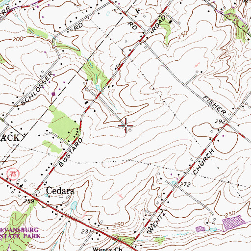 Topographic Map of Hollis Hills, PA
