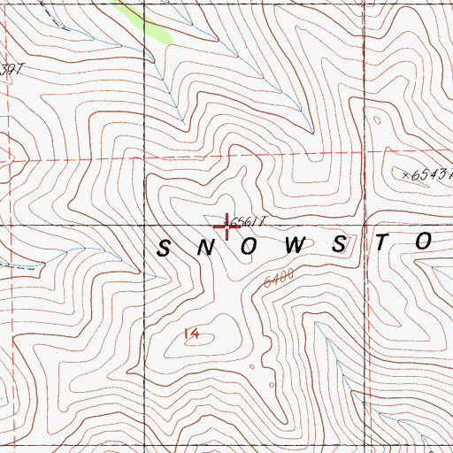 Topographic Map of Snowstorm Mountain, CA
