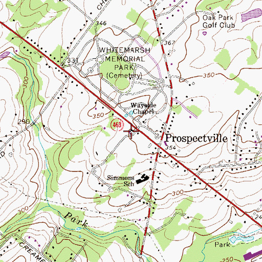 Topographic Map of Holy Word Lutheran Church, PA