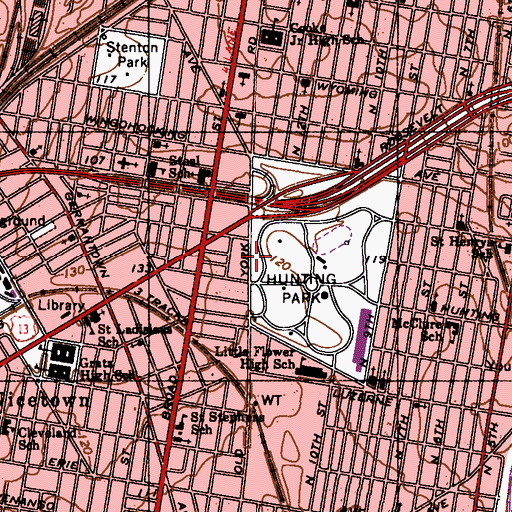 Topographic Map of Home for Incurable Cancer, PA