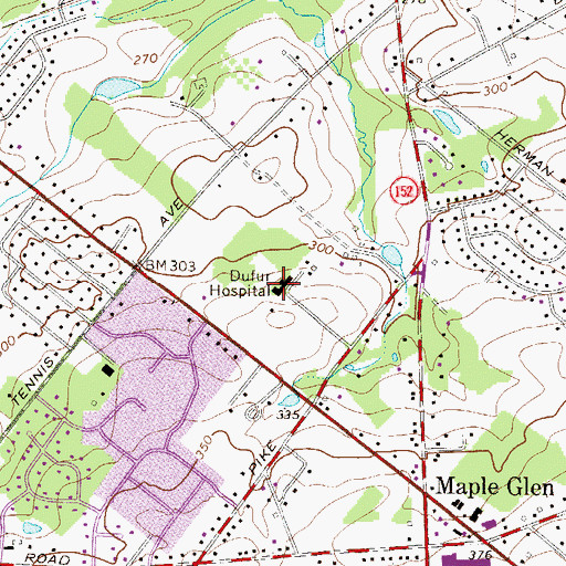 Topographic Map of Horsham Clinic, PA