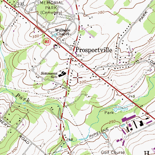 Topographic Map of Horsham Township Park, PA