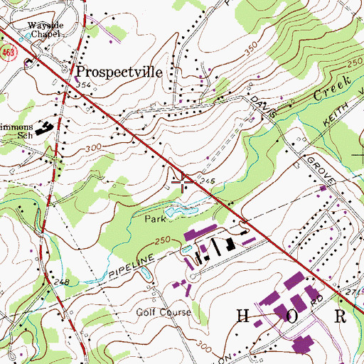 Topographic Map of Horsham Township Police Station, PA
