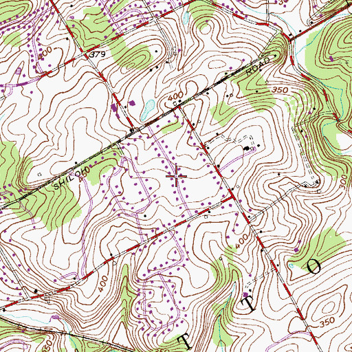 Topographic Map of Hummingbird Farm, PA
