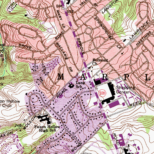 Topographic Map of Congregation Beth-el Suburban Ner Tamid, PA