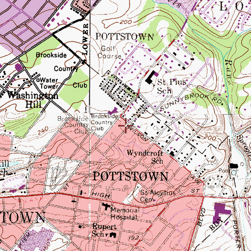 Topographic Map of Congregation Mercy and Truth Church, PA