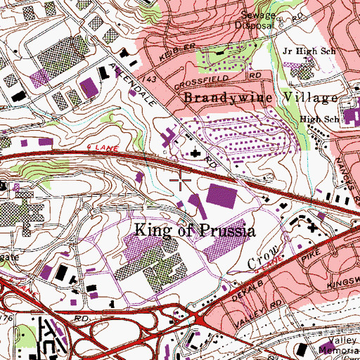 Topographic Map of Continental Arms, PA