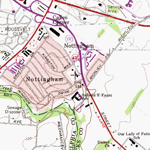 Topographic Map of Crafton Plaza Shopping Center, PA