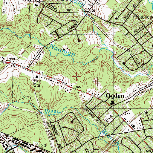 Topographic Map of Creekside Village at Naamans, PA