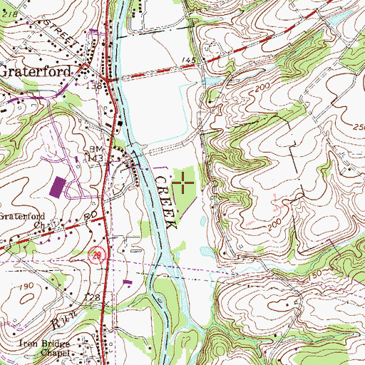 Topographic Map of Creekwood Village, PA