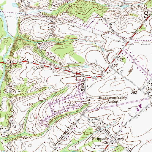 Topographic Map of Crestview at Skippack, PA