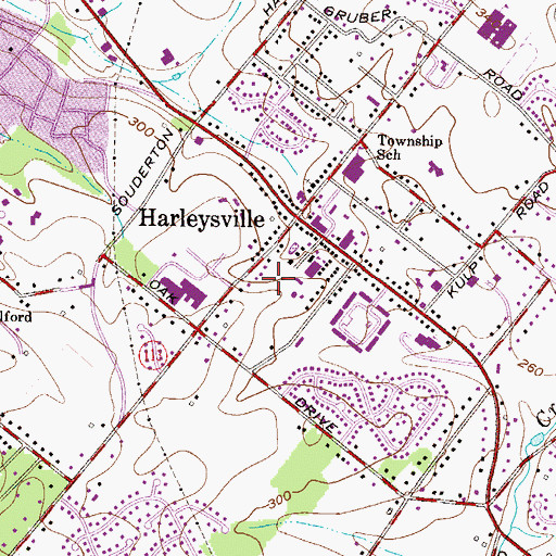 Topographic Map of Daniel W Roth Memorial Park, PA
