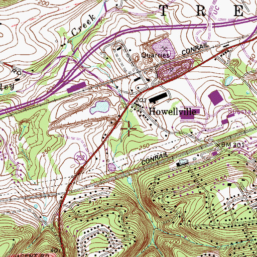Topographic Map of Daylesford Lake, PA
