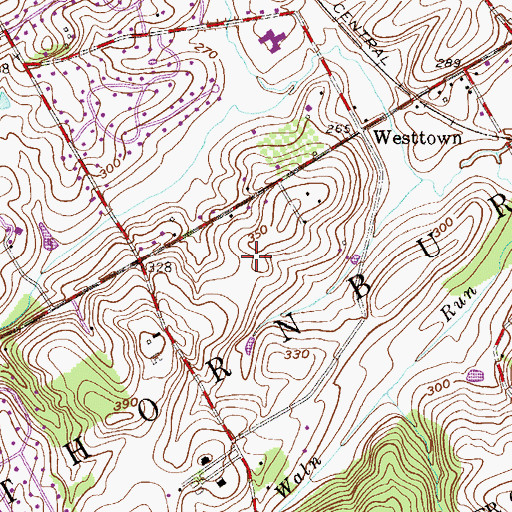 Topographic Map of Deer Pointe, PA