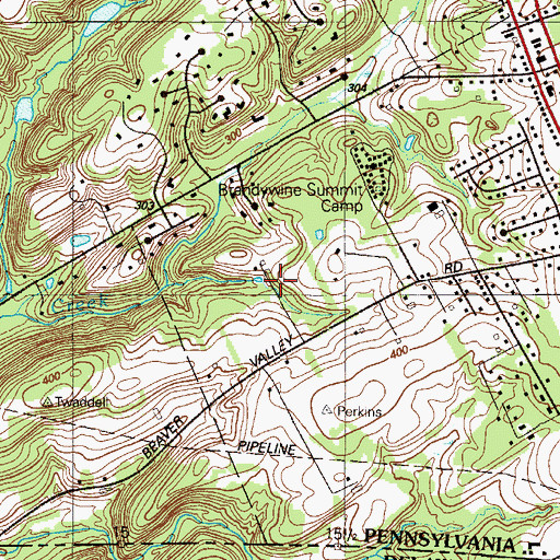 Topographic Map of Deerbrook II, PA