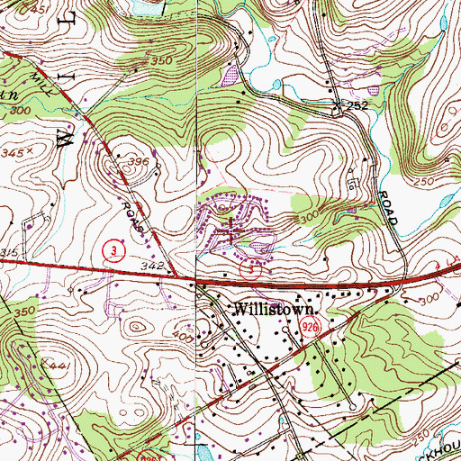 Topographic Map of Deerfield Knoll, PA