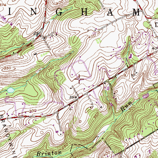 Topographic Map of Dilworthtown Oak Estates, PA