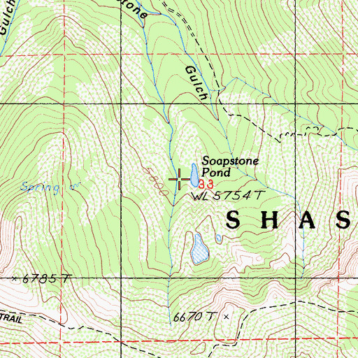 Topographic Map of Soapstone Pond, CA