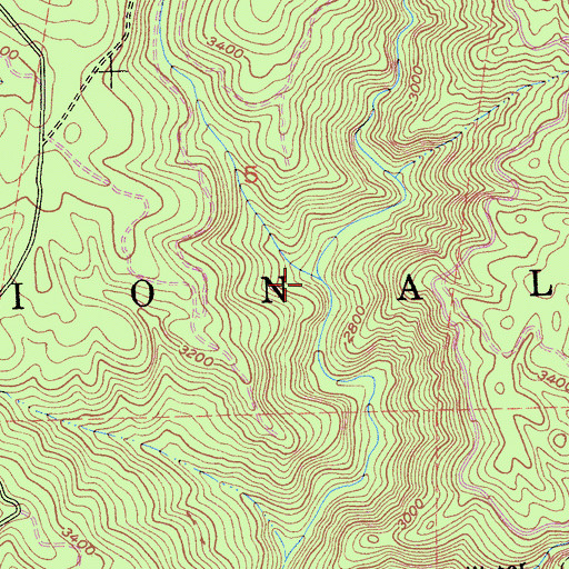 Topographic Map of Soapweed Creek, CA