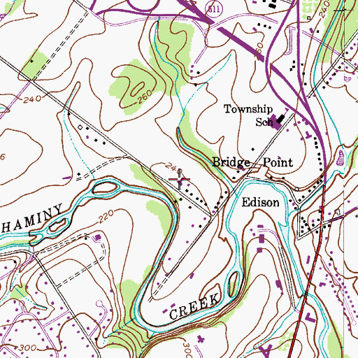 Topographic Map of Doylestown Township Building, PA