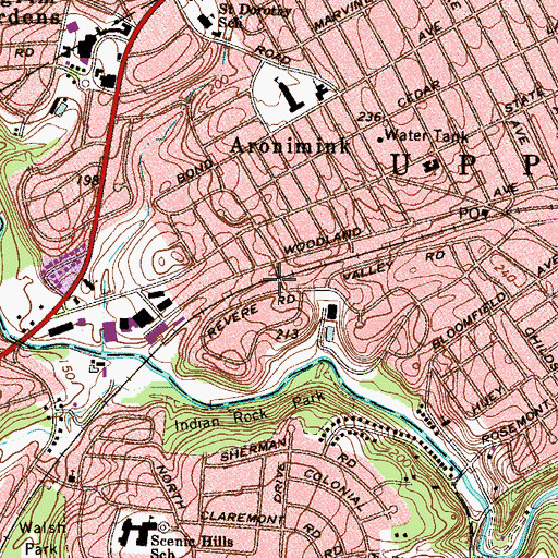 Topographic Map of Drexelbrook Station, PA