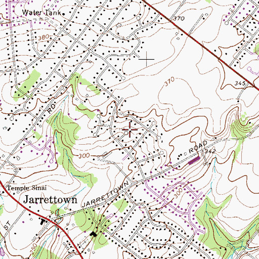 Topographic Map of Dublin Crossing, PA