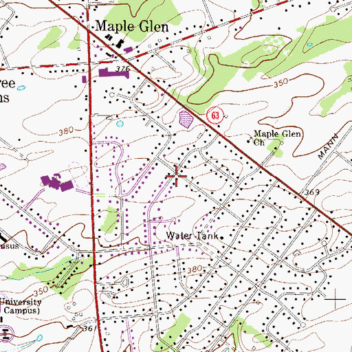 Topographic Map of Dublin Meadows, PA