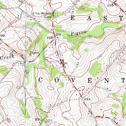 Topographic Map of East Coventry Township Office, PA