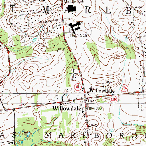 Topographic Map of East Marlborough Township Building, PA