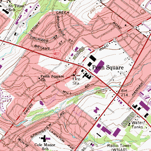 Topographic Map of Norriton Fire Company Main Station 61, PA