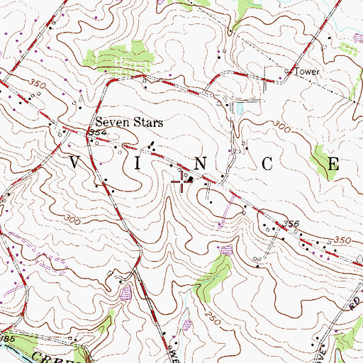 Topographic Map of East Vincent Township Park, PA