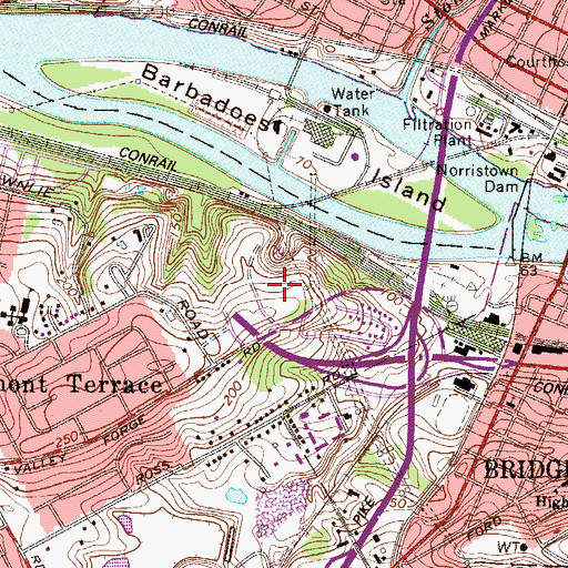 Topographic Map of Eastburn Terrace, PA