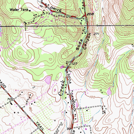 Topographic Map of Soda Canyon, CA