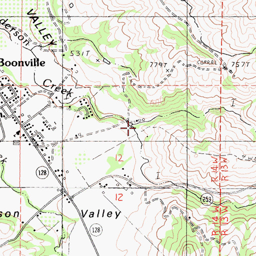 Topographic Map of Soda Creek, CA