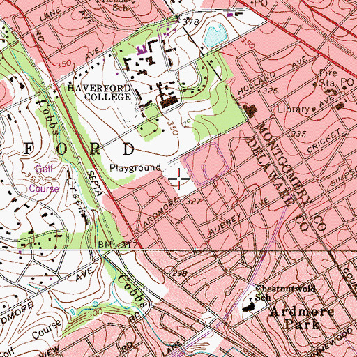 Topographic Map of Elwell Field, PA