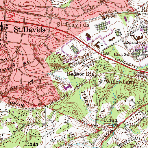 Topographic Map of Encke Park, PA