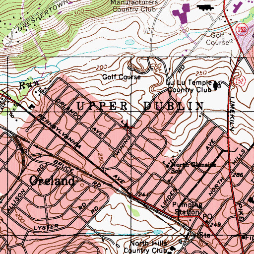 Topographic Map of Epi-Center Township Park Recreation Center, PA