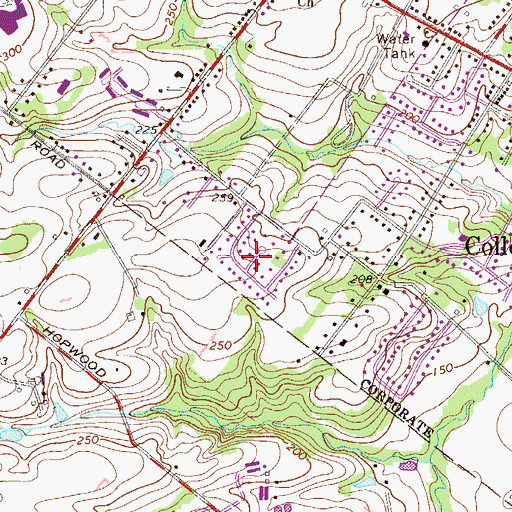 Topographic Map of Estates at Collegeville, PA