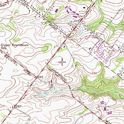 Topographic Map of Estates at Faraway Farm, PA