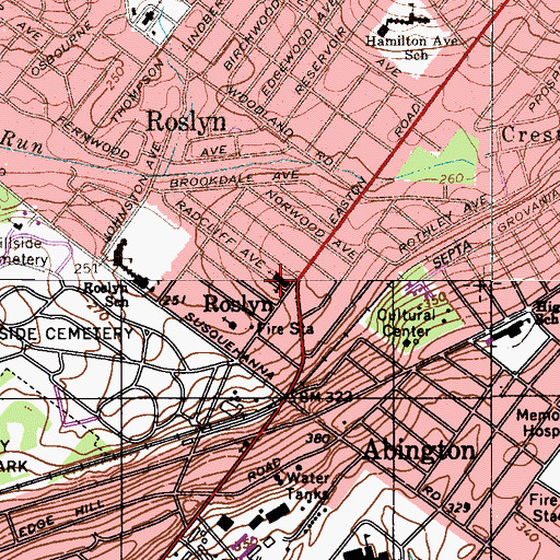 Topographic Map of Evangelical Lutheran of the Living Word Church, PA