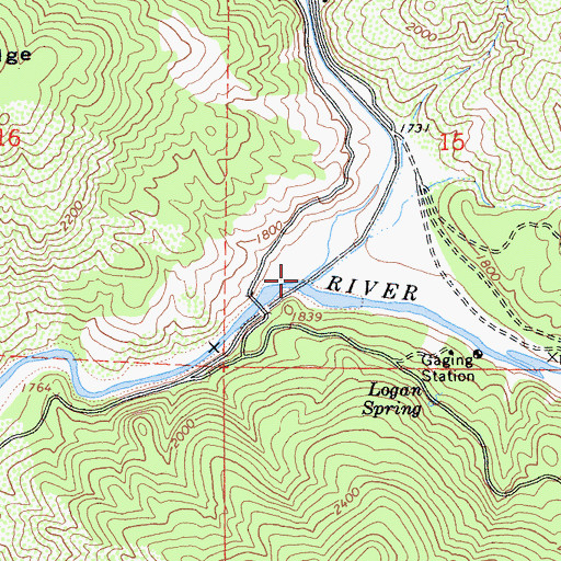 Topographic Map of Soda Creek, CA