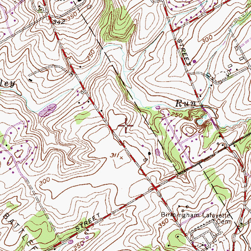 Topographic Map of Fair Meadow, PA