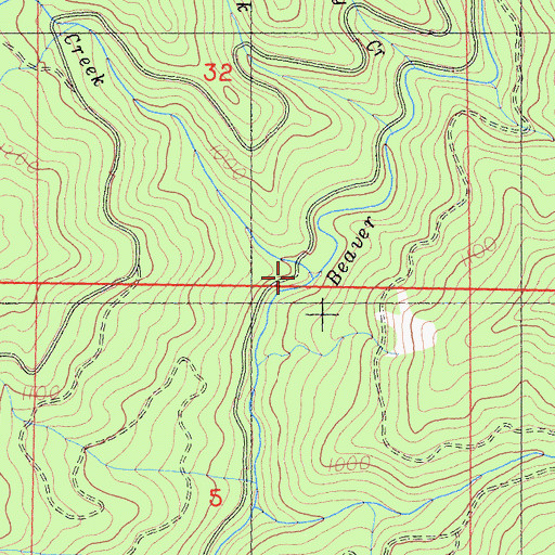Topographic Map of Soda Creek, CA