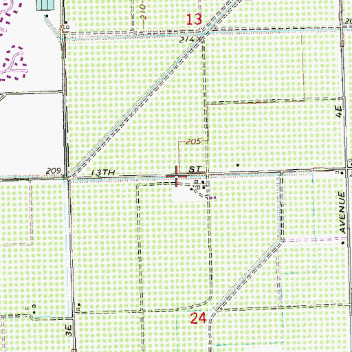 Topographic Map of B 6.2 E Lateral, AZ