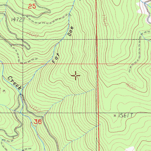 Topographic Map of Soda Creek Trail, CA