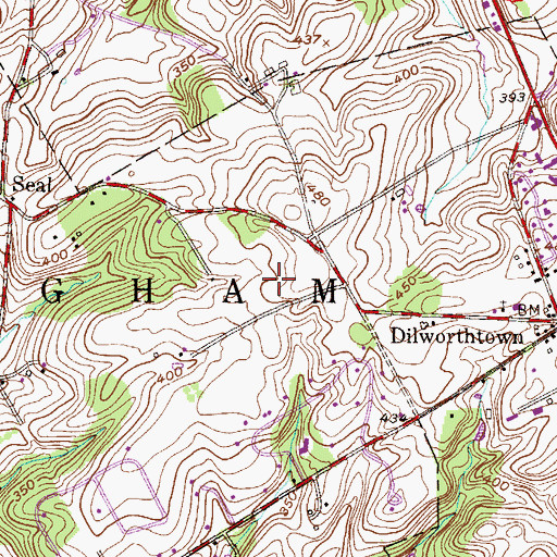Topographic Map of Fieldpoint, PA