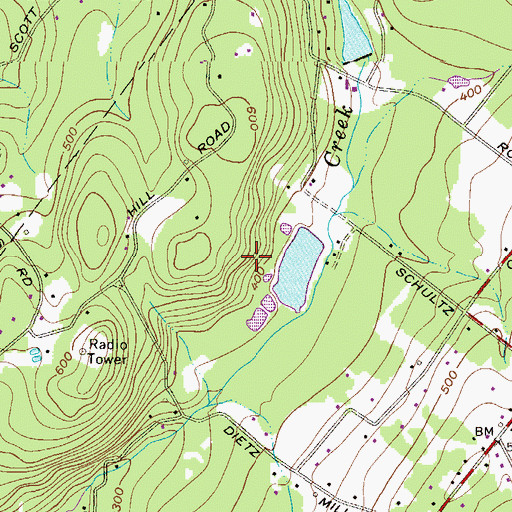 Topographic Map of Fish Game and Forestry Association, PA